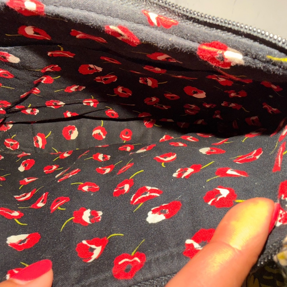 Vera Bradley Black Multi Floral Quilted Shoulder Bag - Picture 3 of 7